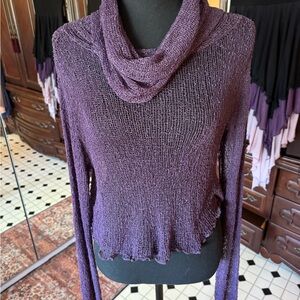 Purple Cotton Woven Top